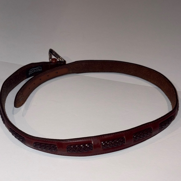 BRIGHTON Brown Leather Braided & Woven Belt main image 7
